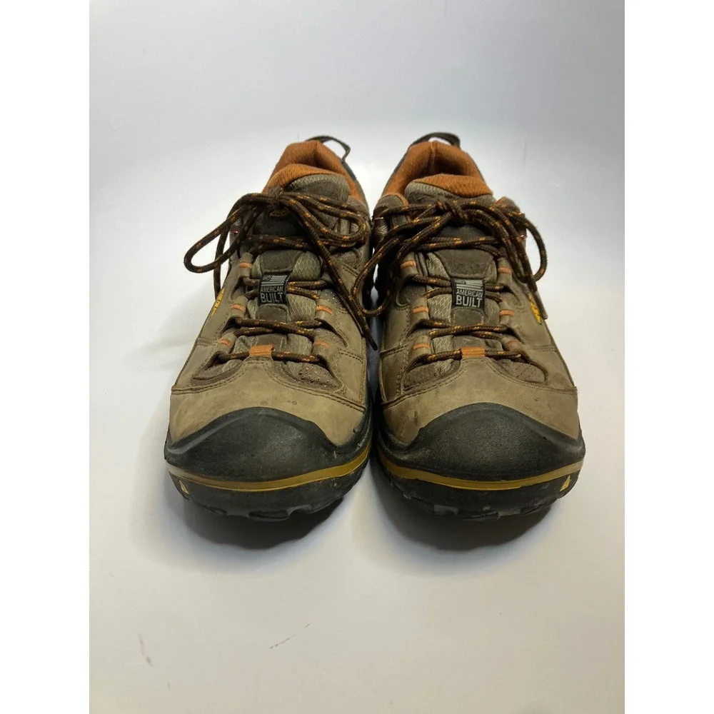 KEEN Durand Hiking Shoes Mens 11 Brown Good American Built Low Top Leather Trail